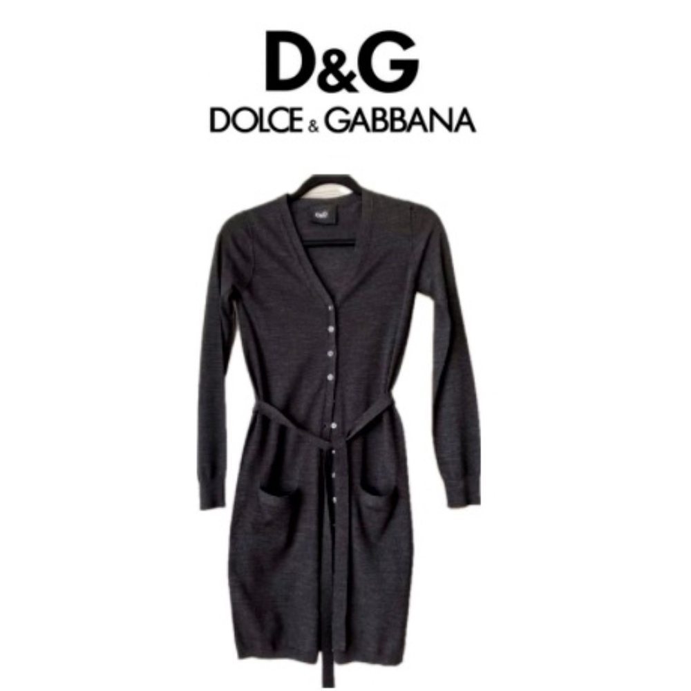 Authentic D&G Long belted cardigan